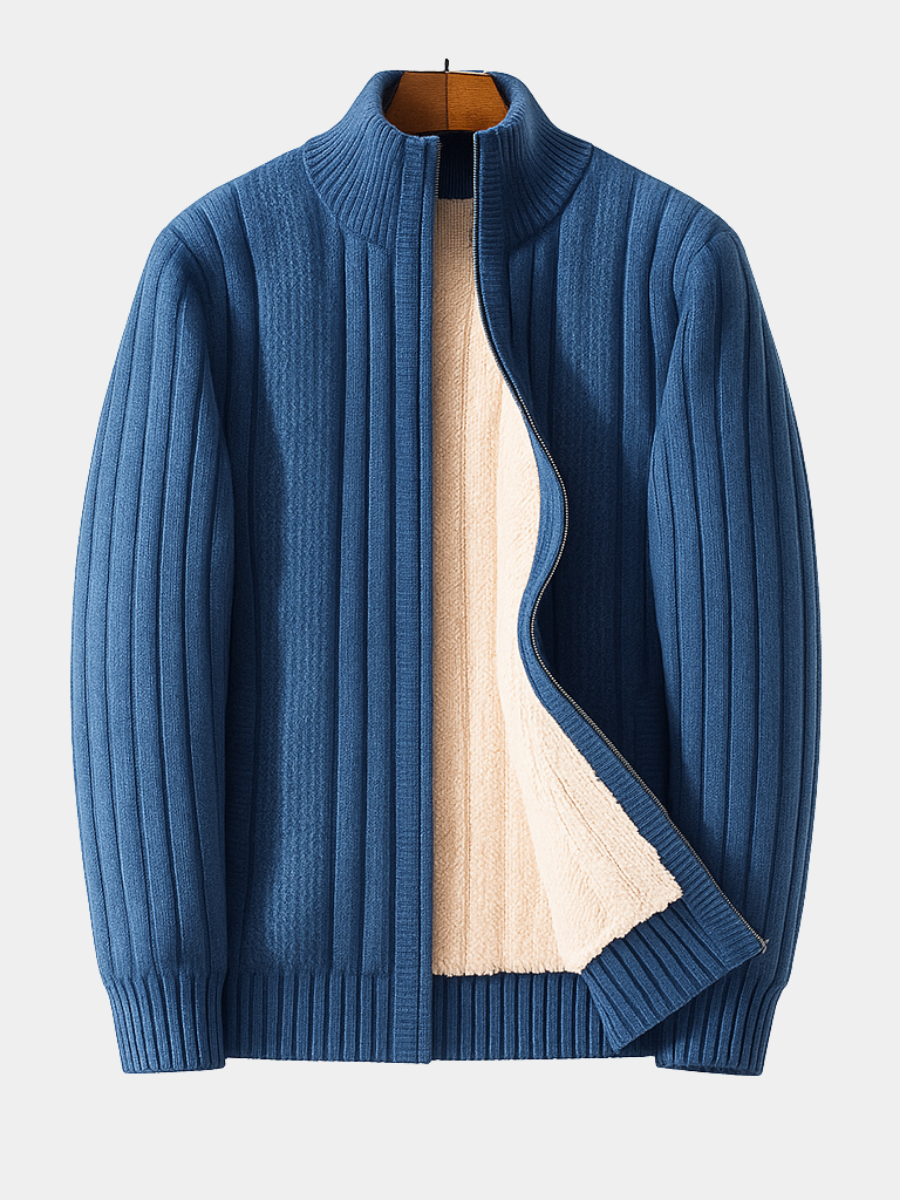 Men's Elegant and Fashionable Cardigan with Zip