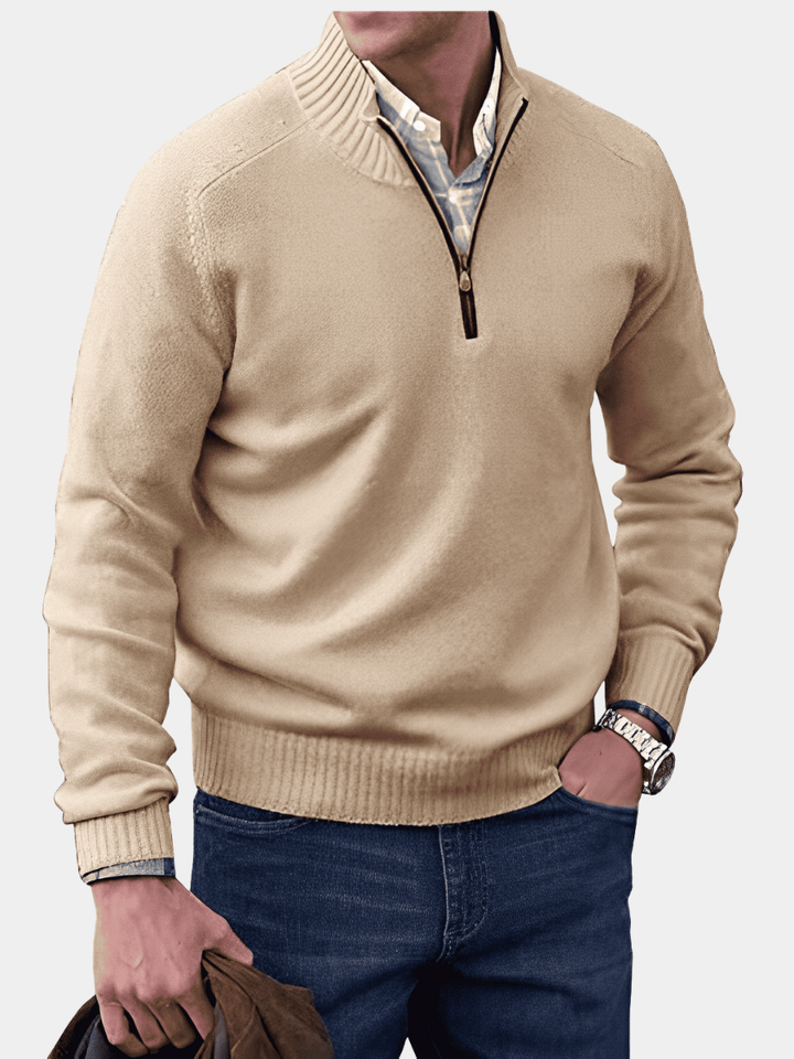 Men's Zippered Knit PUllover