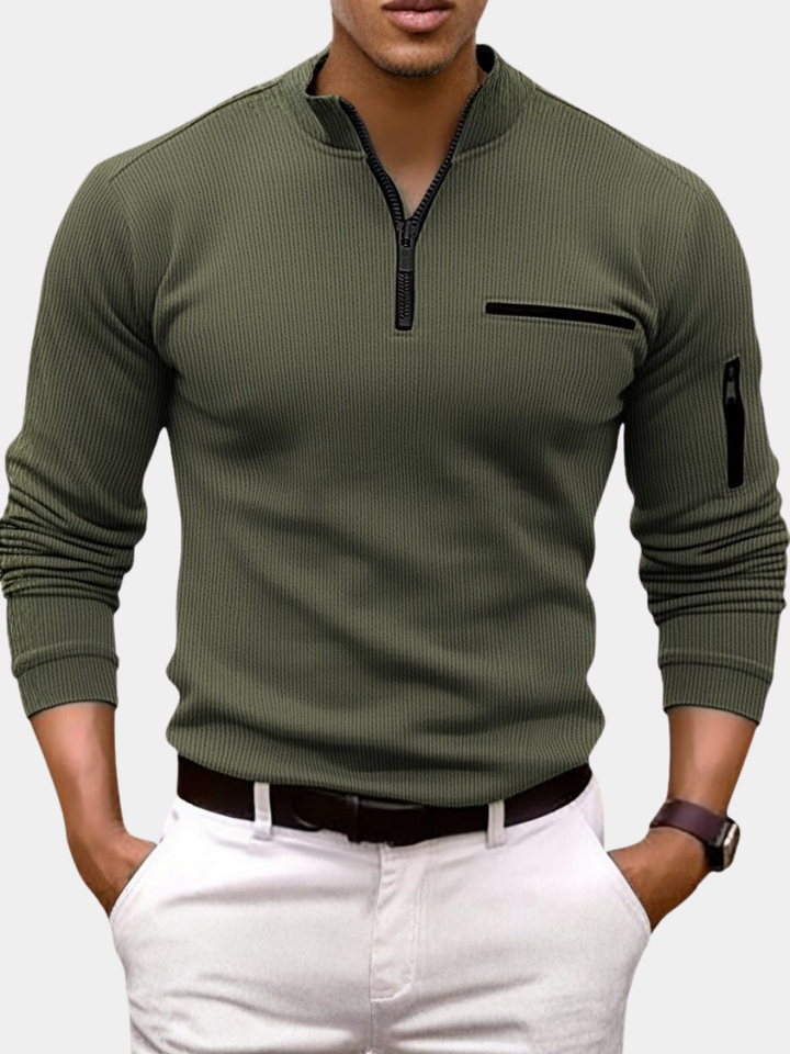 Men's Zip Collar Shirt