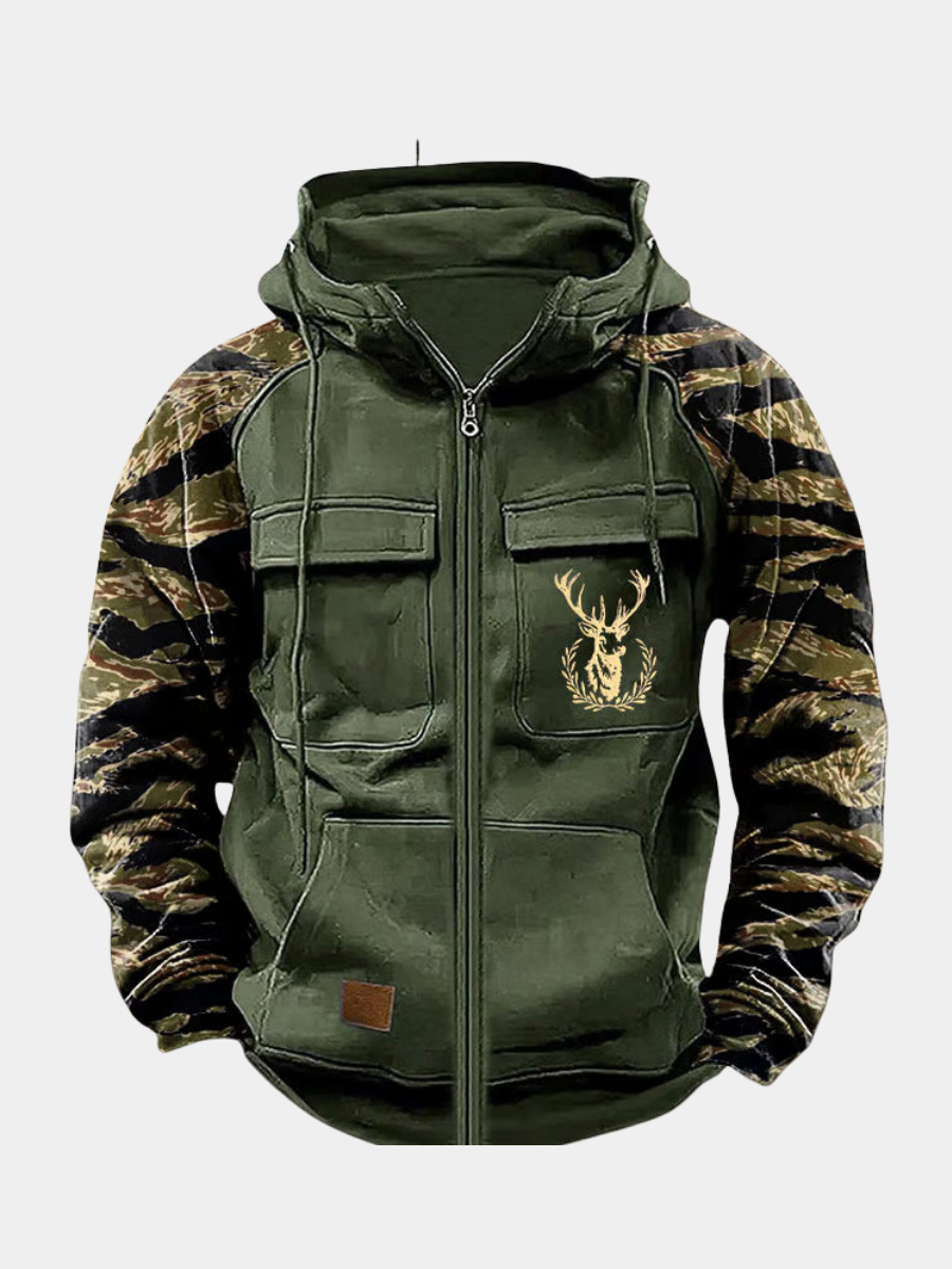 Men's Clean Multi-Pocket Zip Hoodie