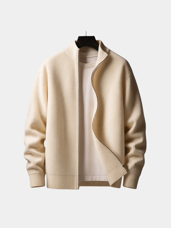 Men's Ribbed Zip Sweater