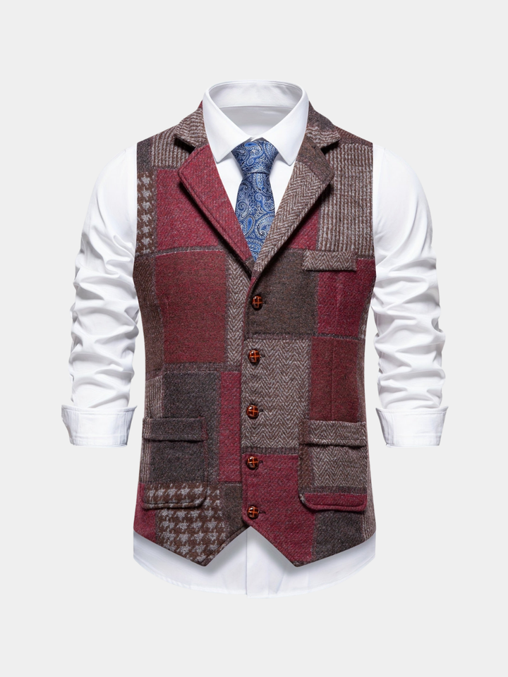 Men's Formal Tweed Vest