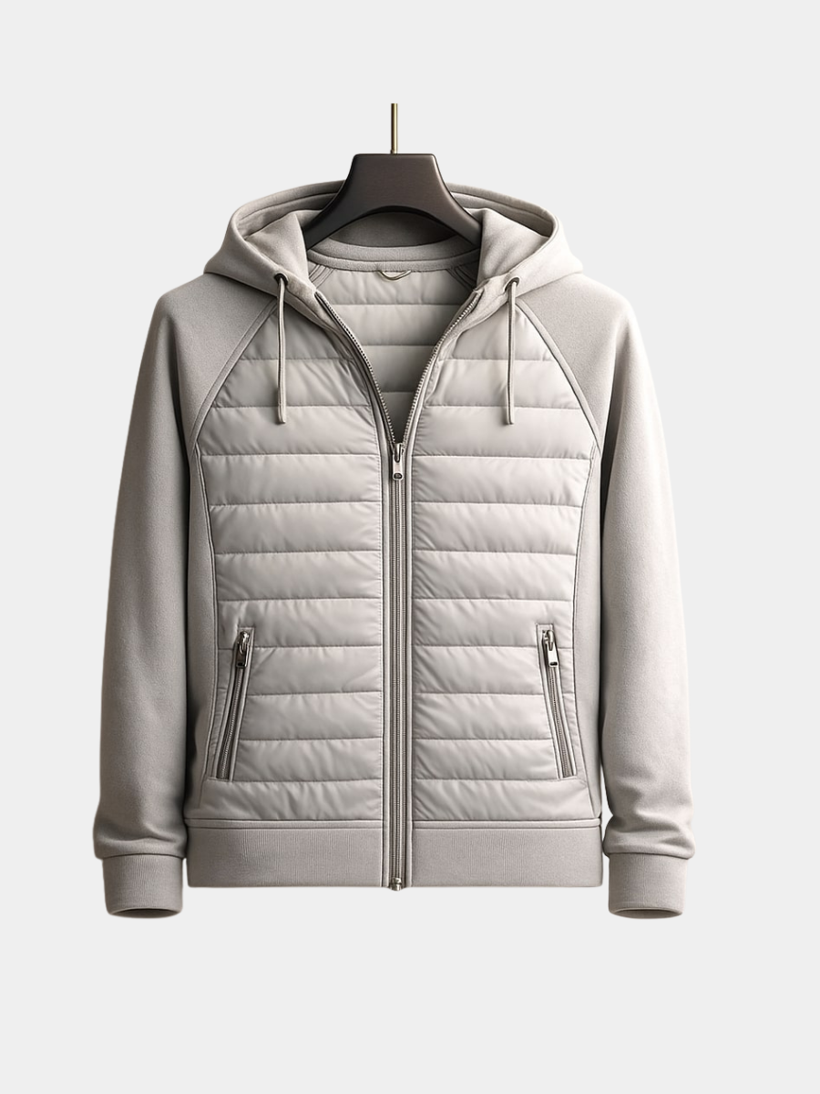 Men's Quilted Zip Hoodie