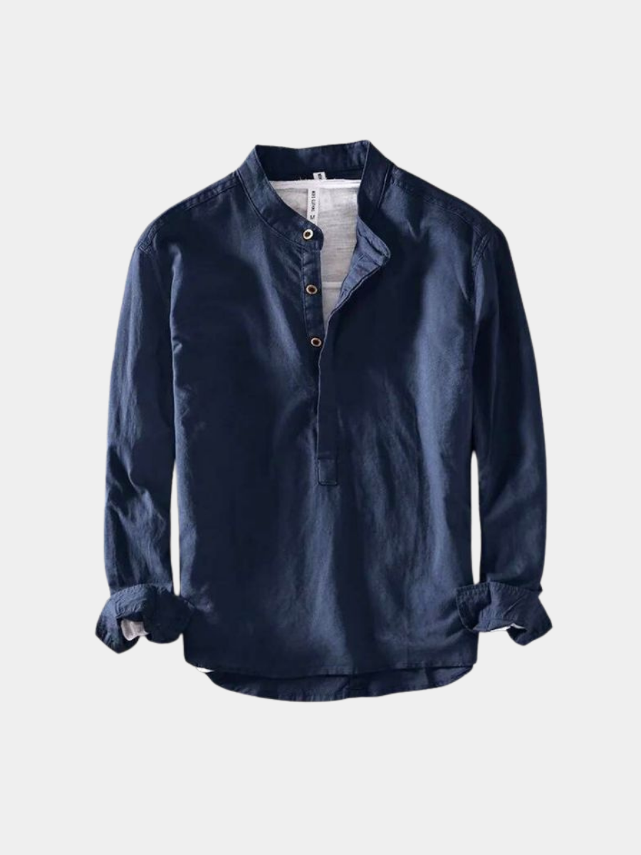 Men's Minimalist Linen Shirt