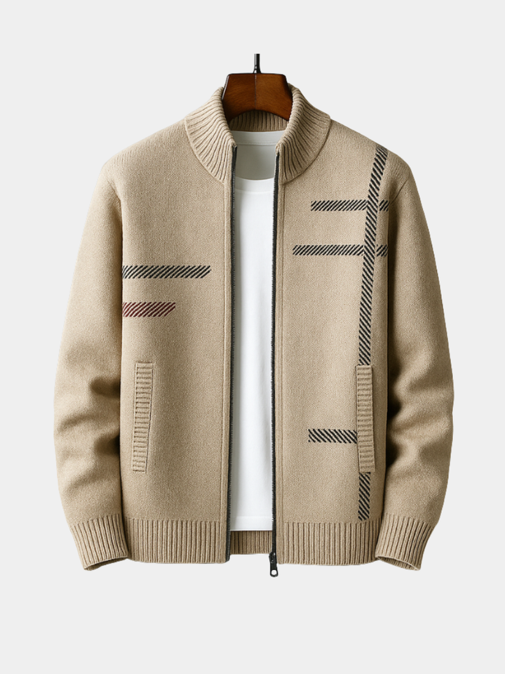 Men's Zip-Up Knit Jacket