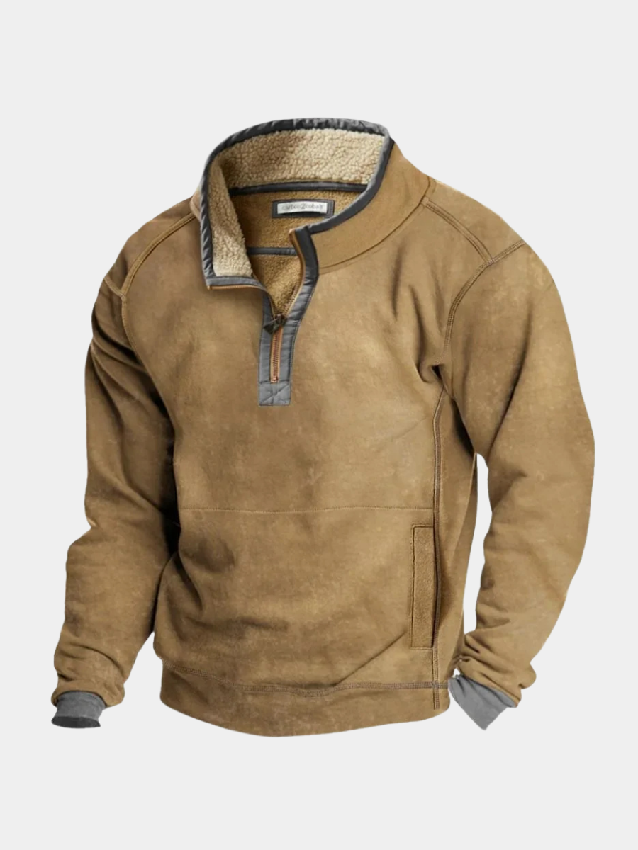 Men's Cozy Winter Zip PUllover