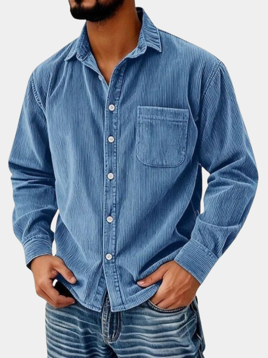 Men's Corduroy Buttoned Shirt
