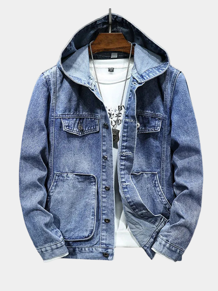Retro Denim Hoodie