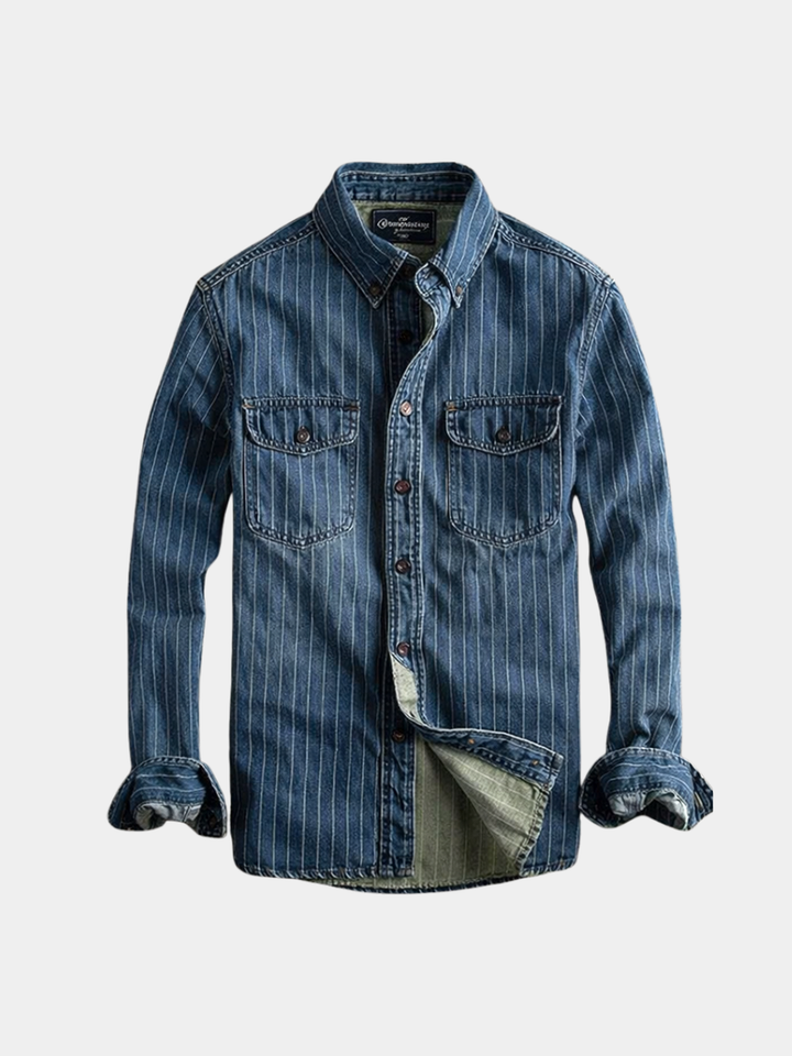 Men's Striped Long-Sleeve Shirt