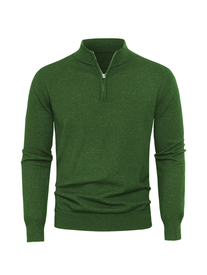 Men's High Neck Zip Sweater