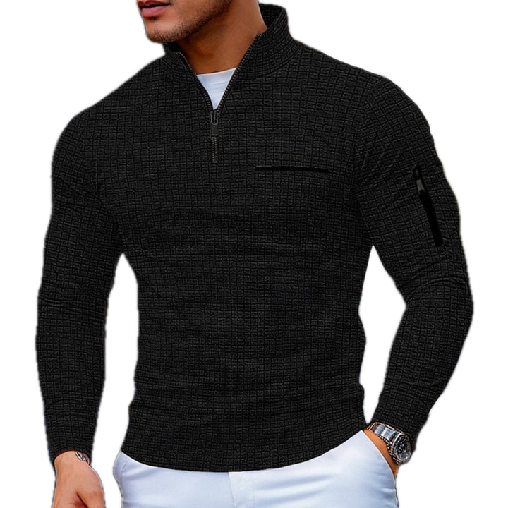 Men's Color Block Half Zip Sweater