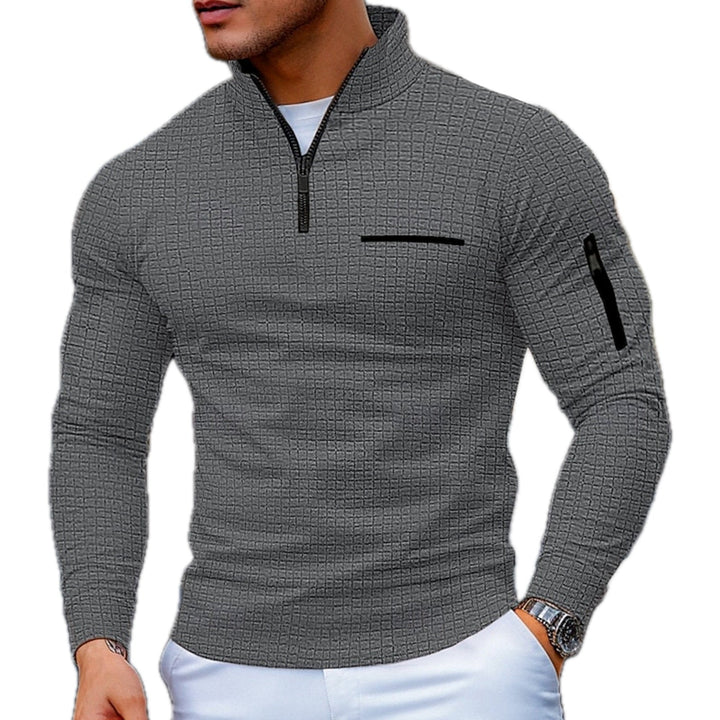 Men's Color Block Half Zip Sweater