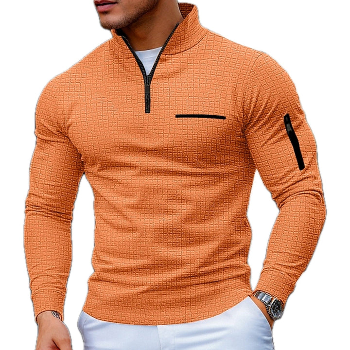 Men's Color Block Half Zip Sweater