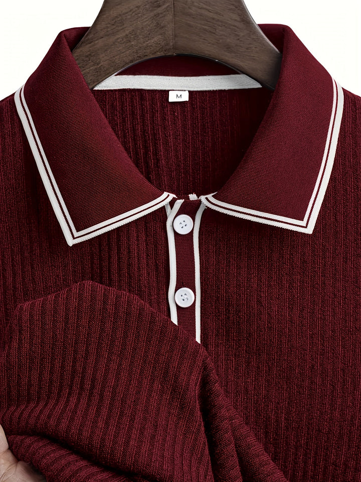 Men's Color Block Polo Shirt