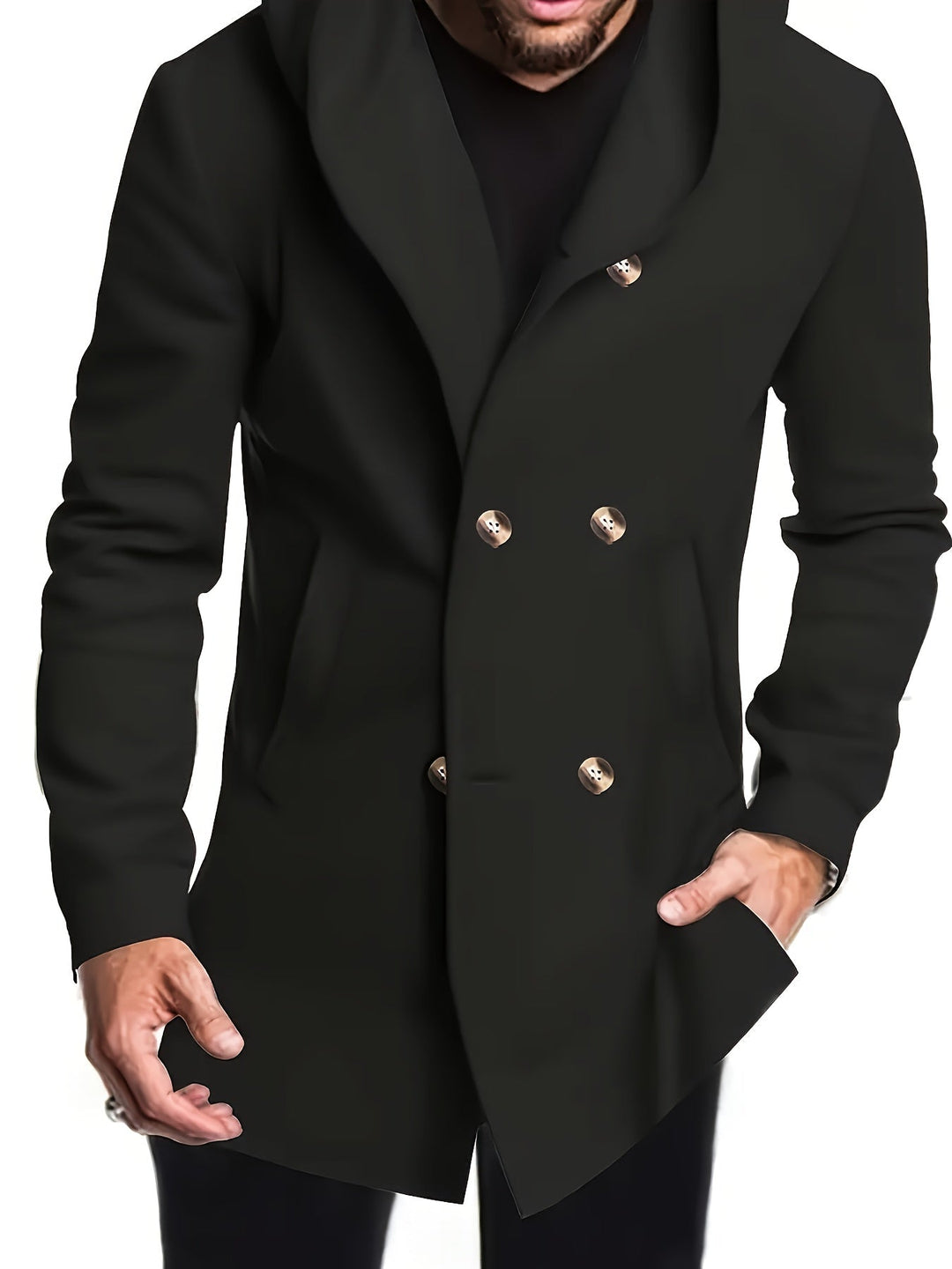 Men's Tweed Hooded Coat