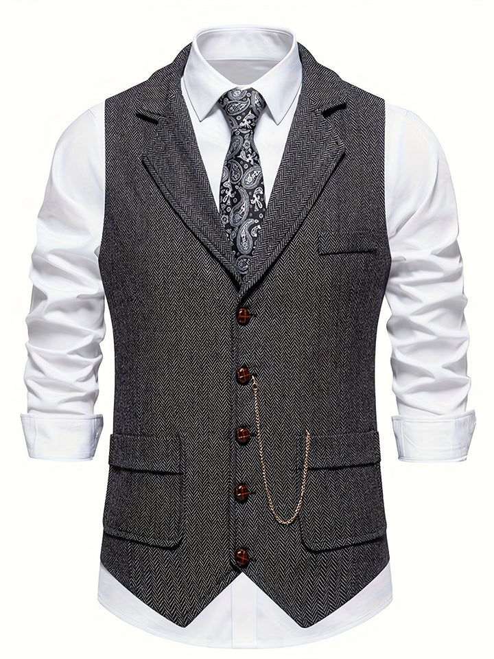 Men's Chain Lapel Vest