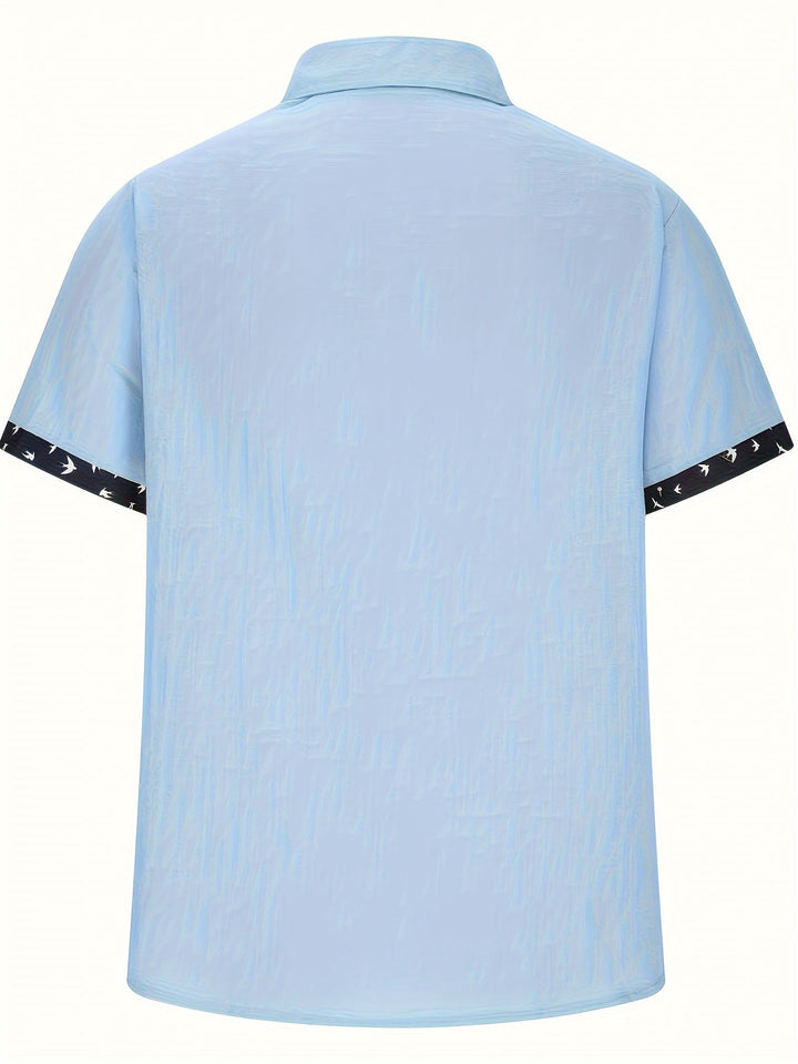 Men's Linen Blend Lapel Shirt