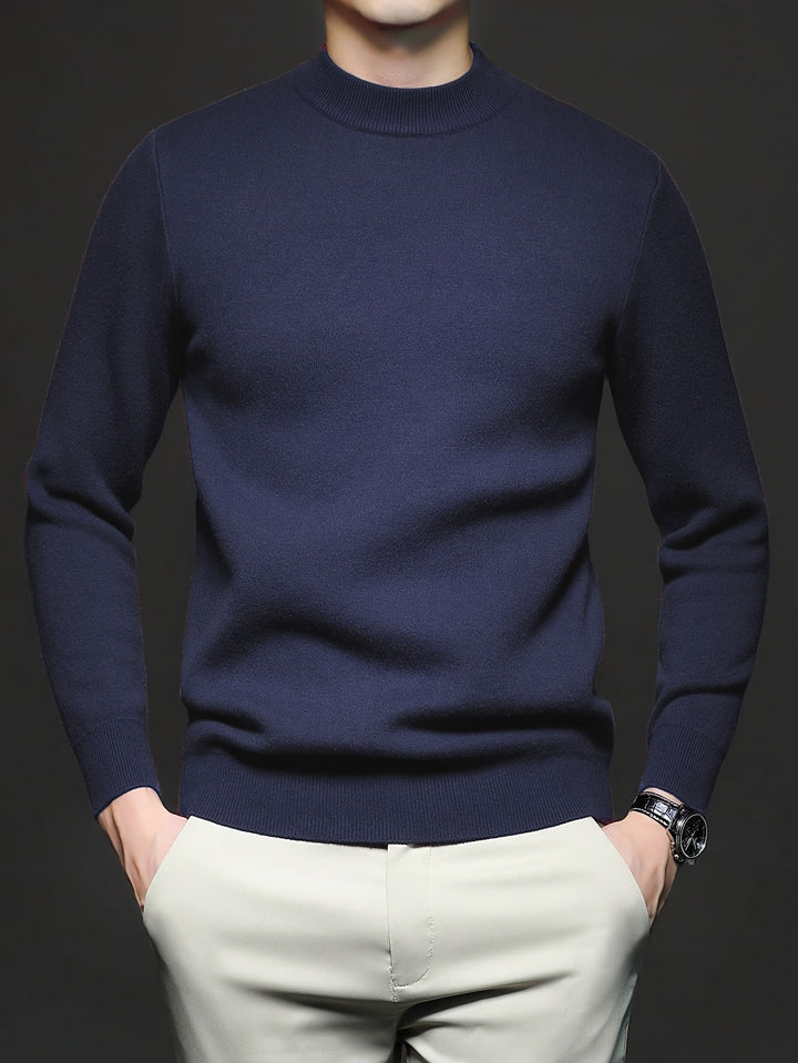 Men's Ribbed High Neck Sweater