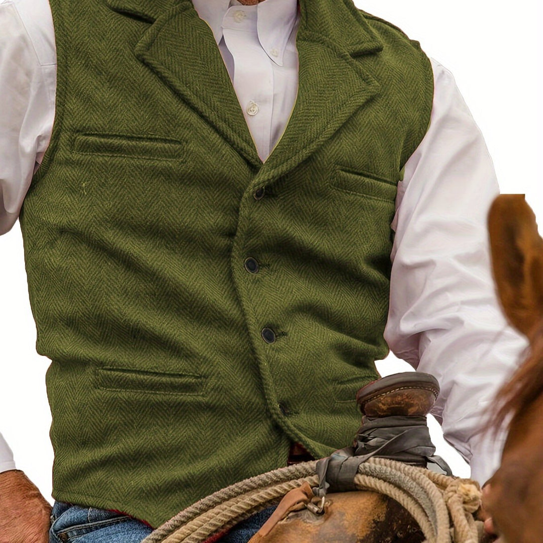 Men's Vintage Wool Blend Vest