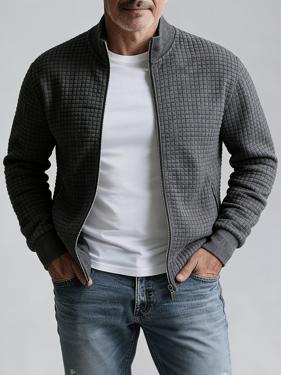Men's Waffle Zip Jacket