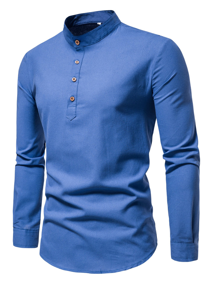 Men's Cotton Half Placket Shirt