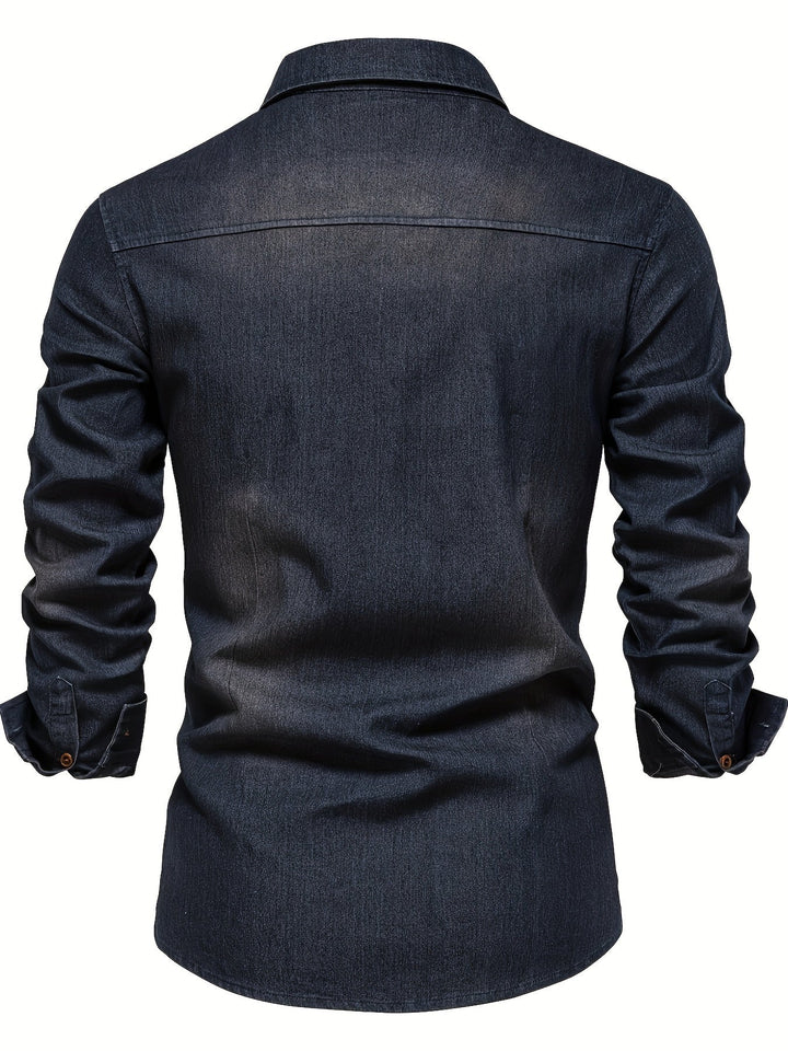 Men's Cotton Blend Denim Shirt