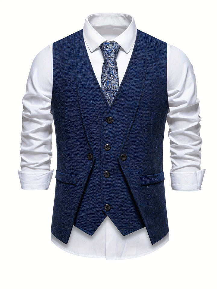Men's Vintage Button Vest