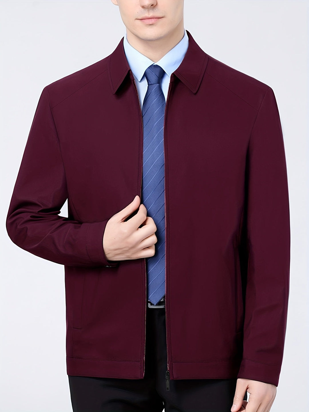 Men's Zipper Lapel Jacket