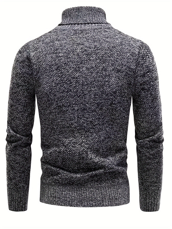 Men's Rib Knit Lapel Sweater
