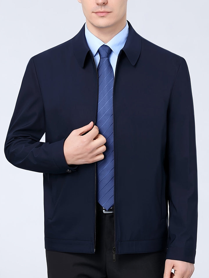 Men's Zipper Lapel Jacket