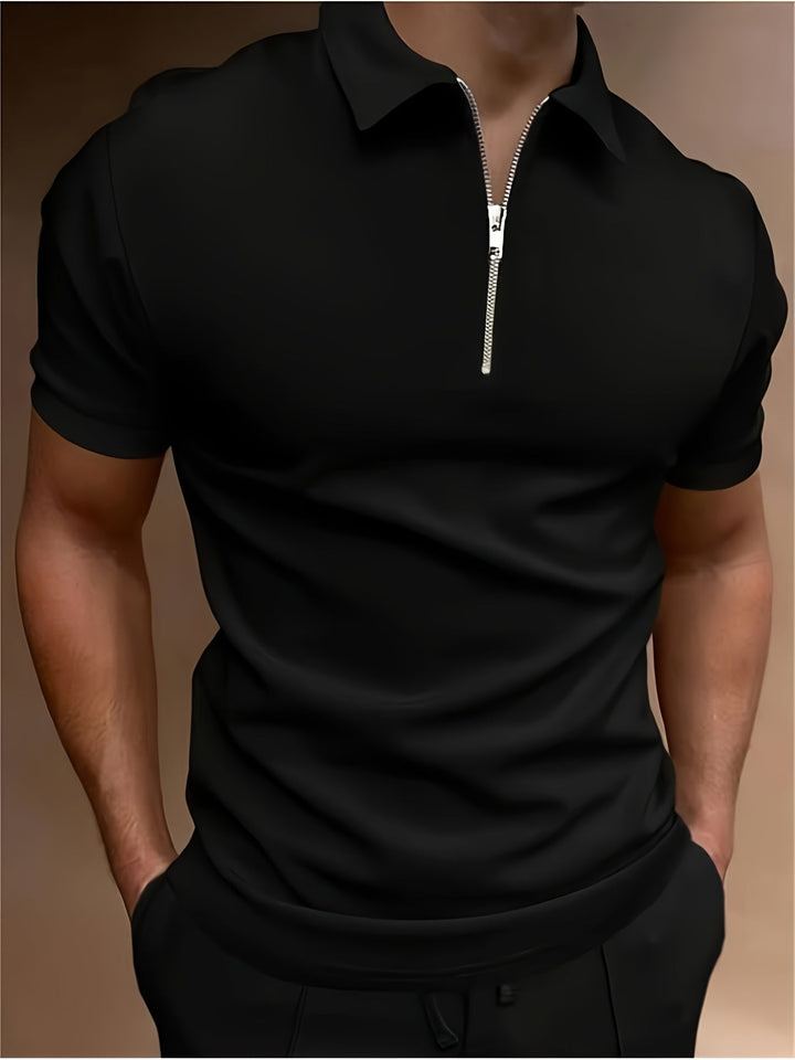 Men's Stretch Zip Polo Shirt
