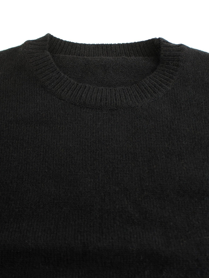 Lydia | Striped-Cuff Ribbed Sweater