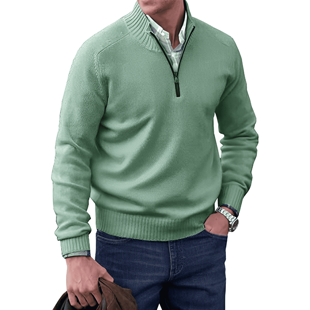 Men's Zippered Knit PUllover