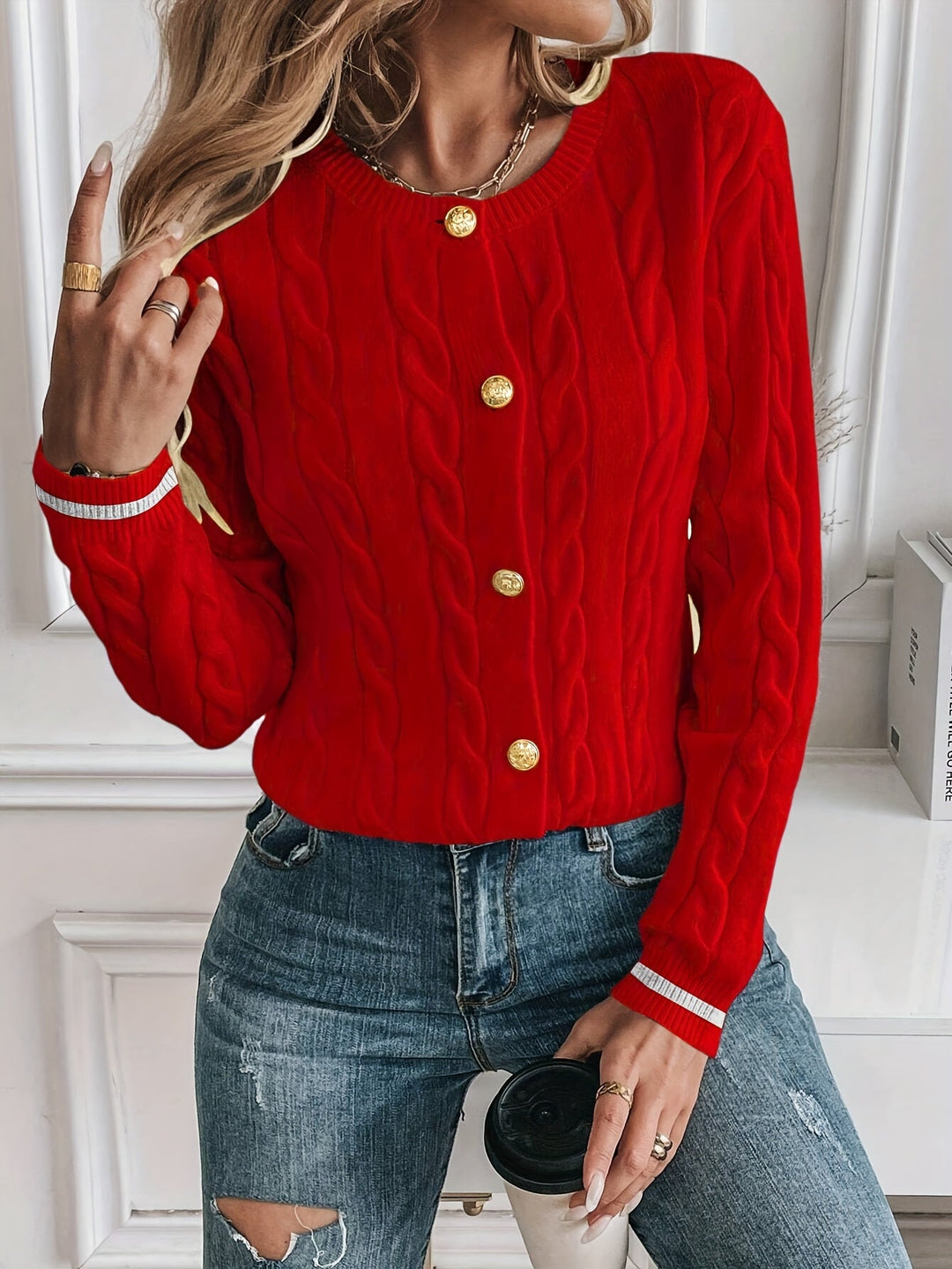 Claire | Refined Cable-Knit Cardigan
