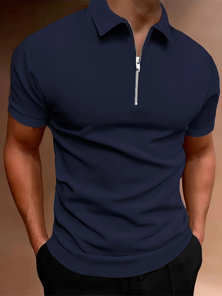 Men's Stretch Zip Polo Shirt