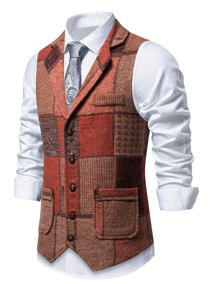 Men's Formal Tweed Vest