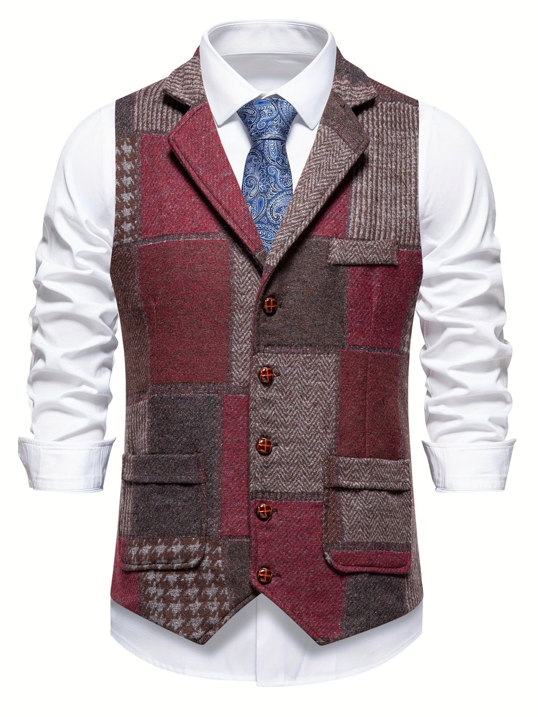 Men's Formal Tweed Vest