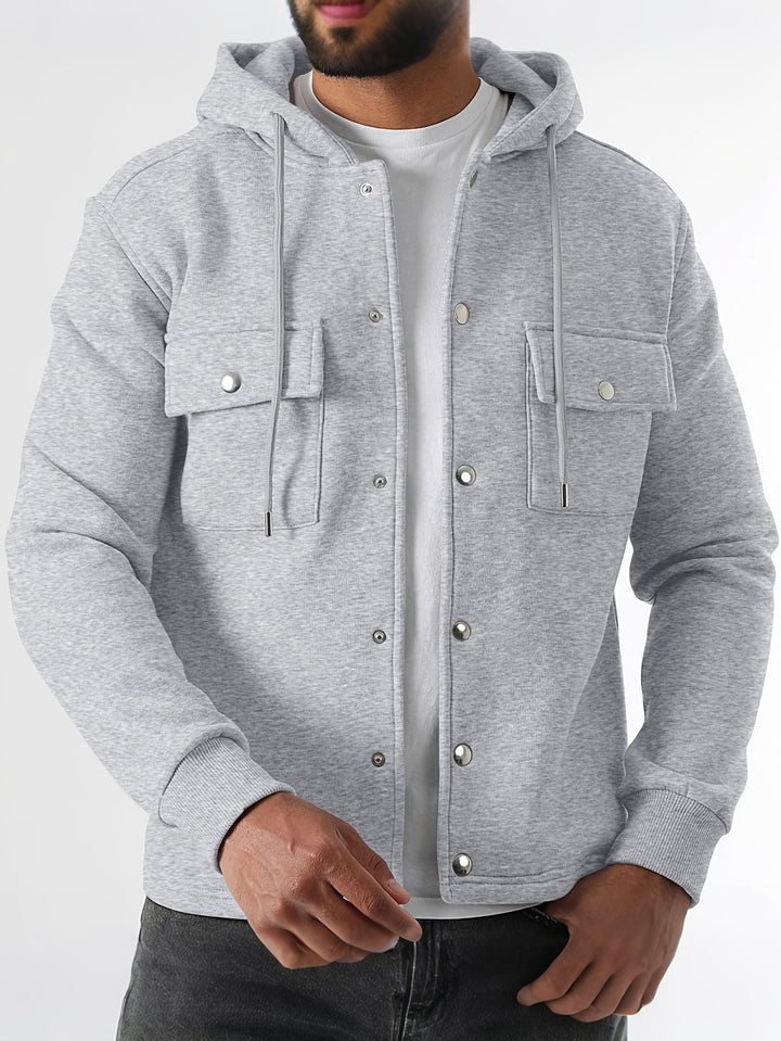Men's Solid Knit Hoodie