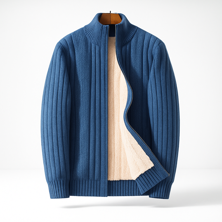 Men's Elegant and Fashionable Cardigan with Zip