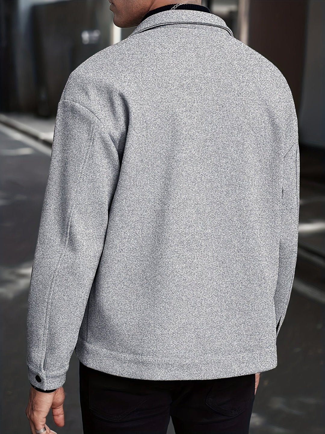 Men's Lapel Polyester Jacket