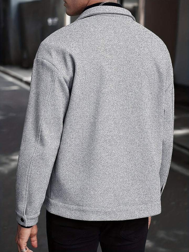 Men's Lapel Polyester Jacket