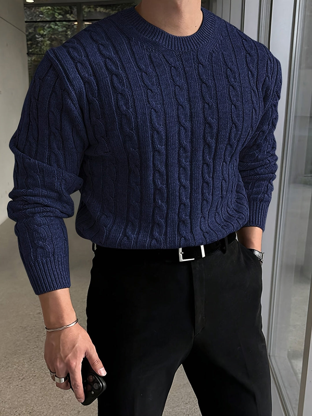 Men's Twisted Knit Sweater