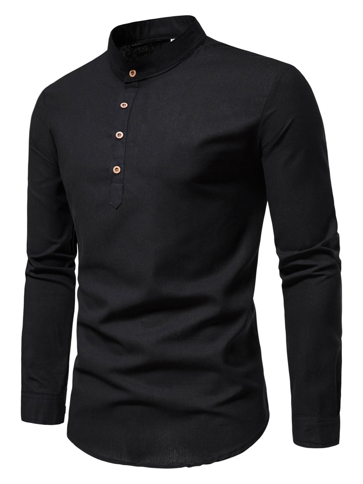 Men's Cotton Half Placket Shirt