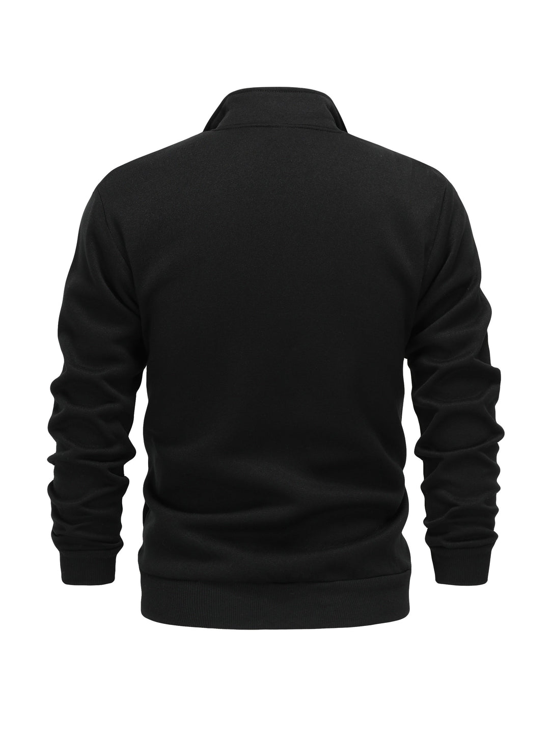 Men's Solid High Neck Hoodie
