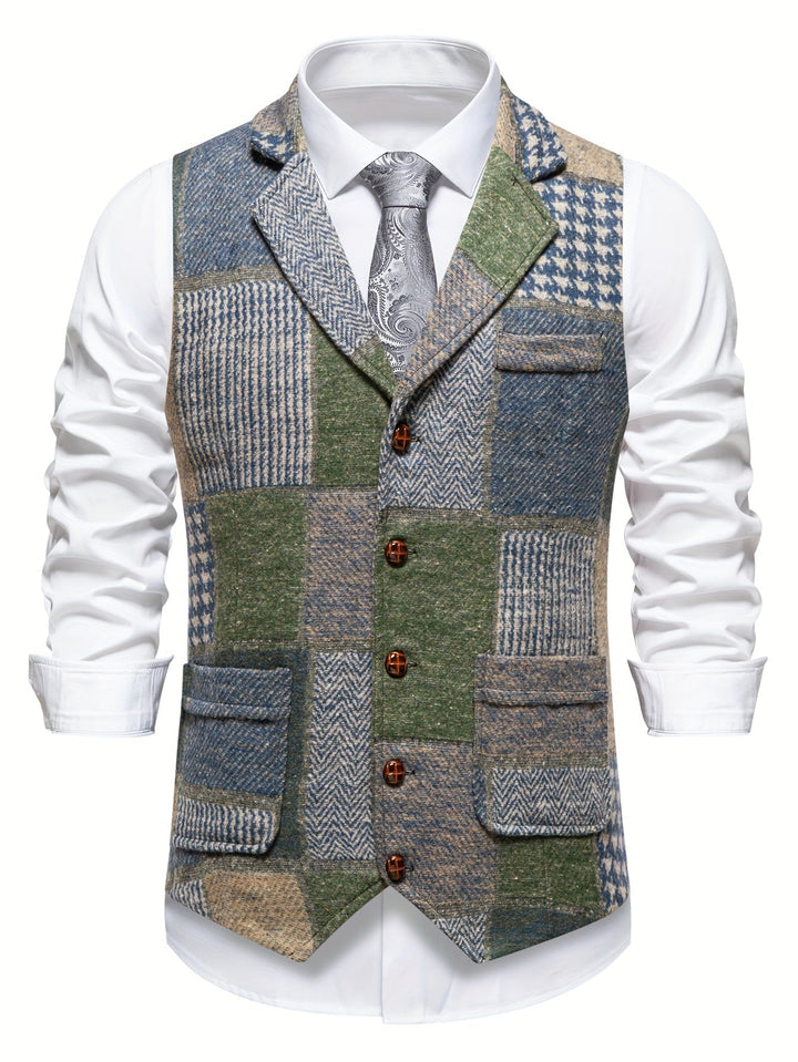 Men's Formal Tweed Vest