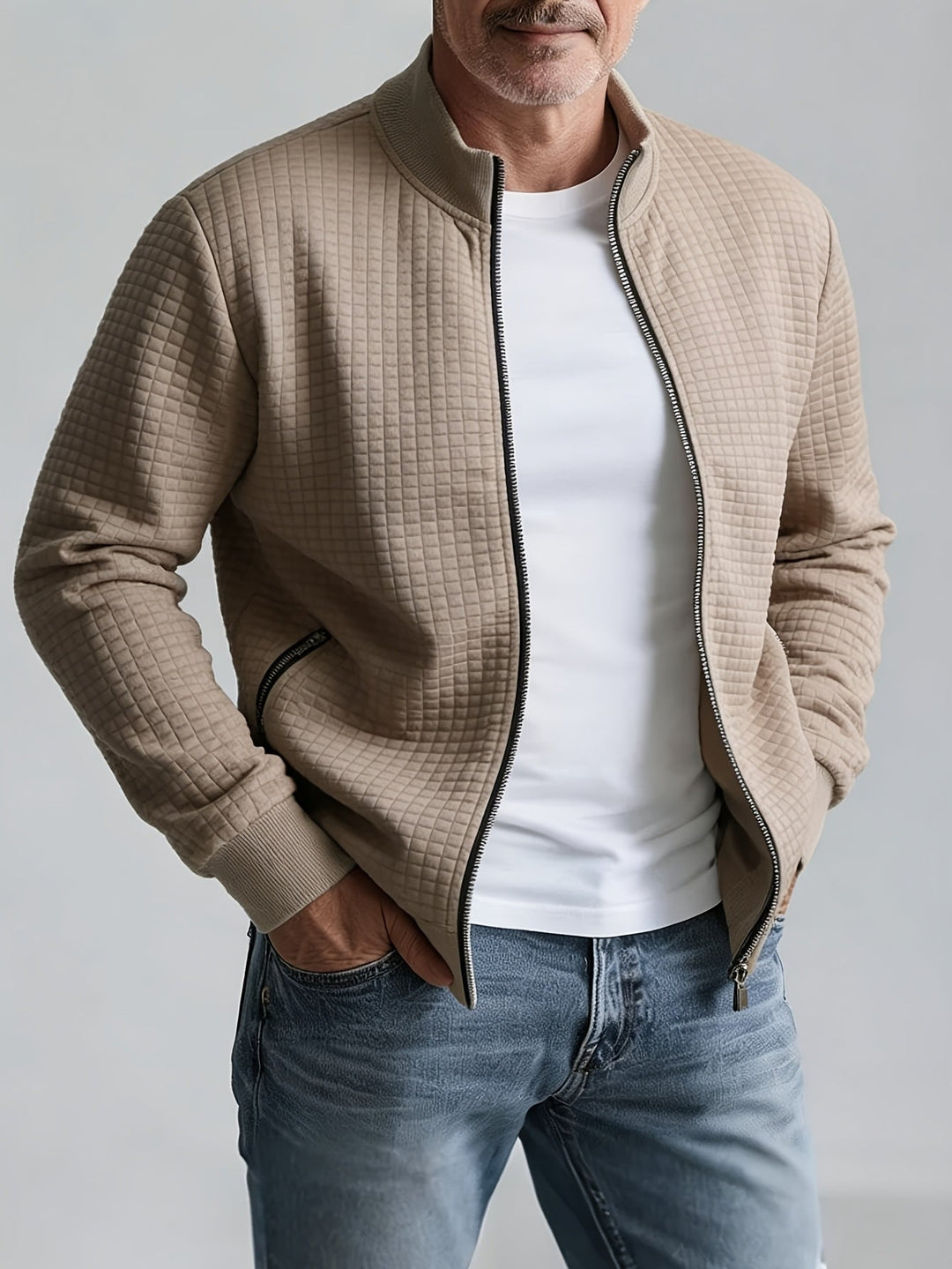 Men's Waffle Knit Jacket