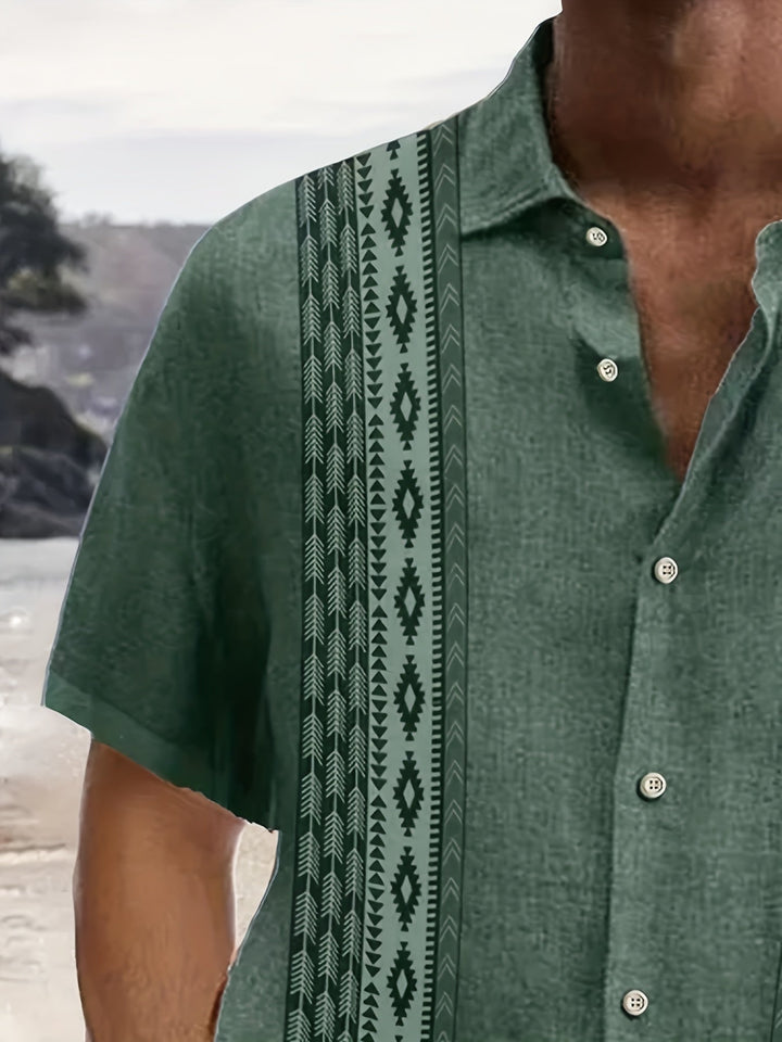 Men's Retro Print Shirt