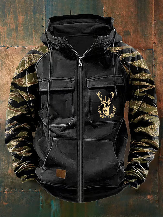 Men's Clean Multi-Pocket Zip Hoodie