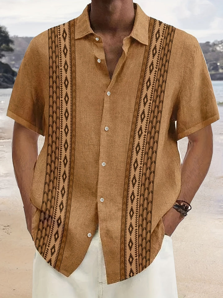 Men's Retro Print Shirt