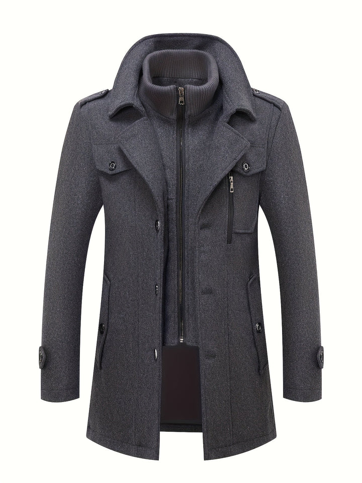 Men's Tweed Wool Coat